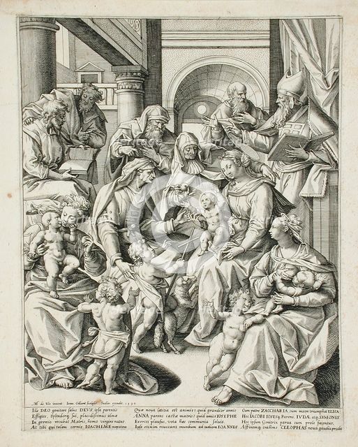 The Three Marys with their Children, 1590. Creator: Hans Collaert the Younger.