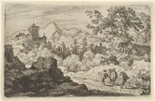 The Three Men and the Porter, 17th century. Creator: Allart van Everdingen