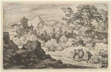 The Three Men and the Porter, 17th century. Creator: Allart van Everdingen