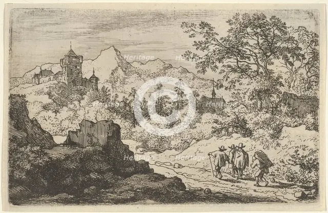 The Three Men and the Porter, 17th century. Creator: Allart van Everdingen.