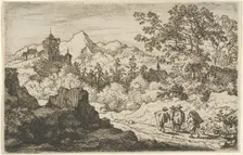 The Three Men and the Porter, 17th century. Creator: Allart van Everdingen