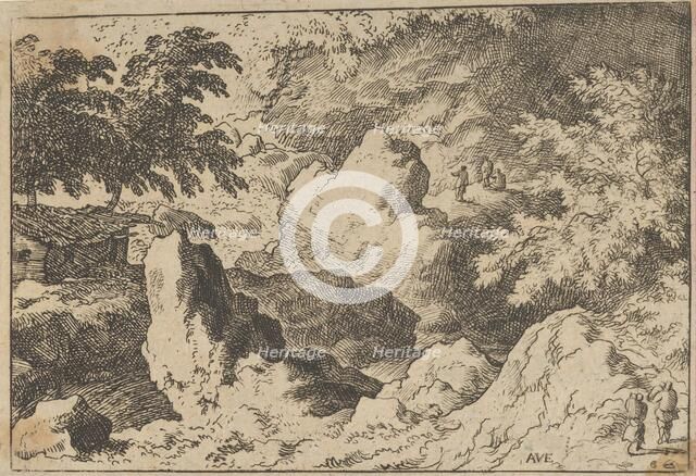 The Three Men on the Rock, 17th century. Creator: Allart van Everdingen.