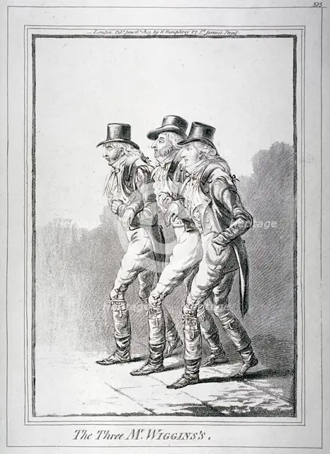 'The Three Mr Wiggins's', 1803. Artist: Anon