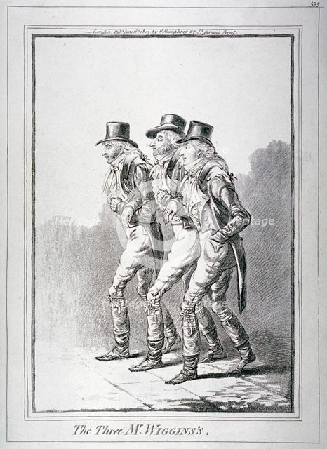'The Three Mr Wiggins's', 1803. Artist: Anon