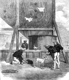 The three occupants of the turret of H.M.S. Glatton when fired at, 1872. Creator: Unknown