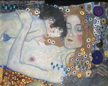 The Three Ages detail, 1905, by Gustav Klimt