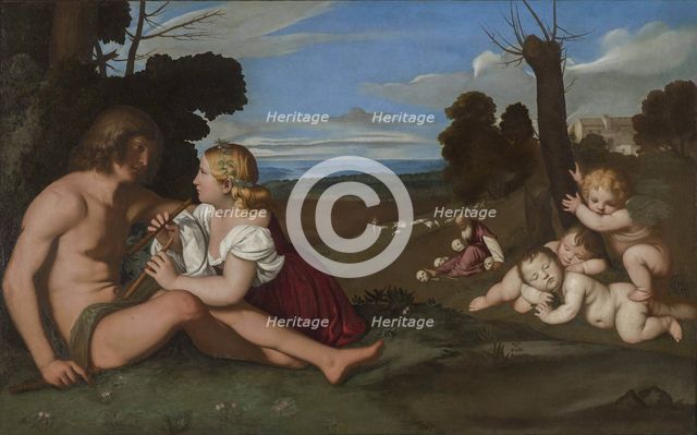 The Three Ages of Man (After Titian), ca 1681-1682. Creator: Sassoferrato (1609-1685).