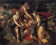The Three Ages of Man allegory, late 16th century. Artist: Jacob de Backer