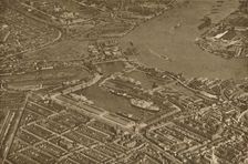 The Three Basins of the East India Docks and the Blackwall Reach of the Thames Seen From The Air Creator: Aerofilms