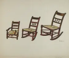 The Three Bear's Chairs, c. 1937. Creator: Florence Truelson