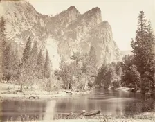 The Three Brothers, Yosemite, ca. 1872, printed ca. 1876. Creator: Attributed to Carleton E. Watkins