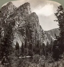 The Three Brothers Yosemite Valley, California, USA, 1902. Artist: Underwood & Underwood