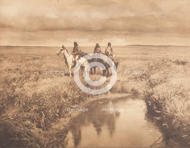 The Three Chiefs-Piegan, Printed 1900. Creator: Edward Sheriff Curtis.