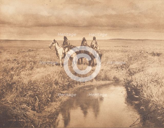 The Three Chiefs-Piegan, Printed 1900. Creator: Edward Sheriff Curtis.