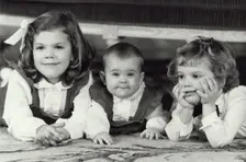 The three children of King Carl XVI Gustaf and Queen Silvia of Sweden, c1982-c1983. Creator: Unknown