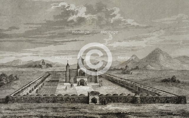 The three churches, Echmiatzin or Ejmiatsin, Armenia, 1838. Creator: J. Arnout.