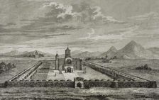 The three churches, Echmiatzin or Ejmiatsin, Armenia, 1838. Creator: J. Arnout
