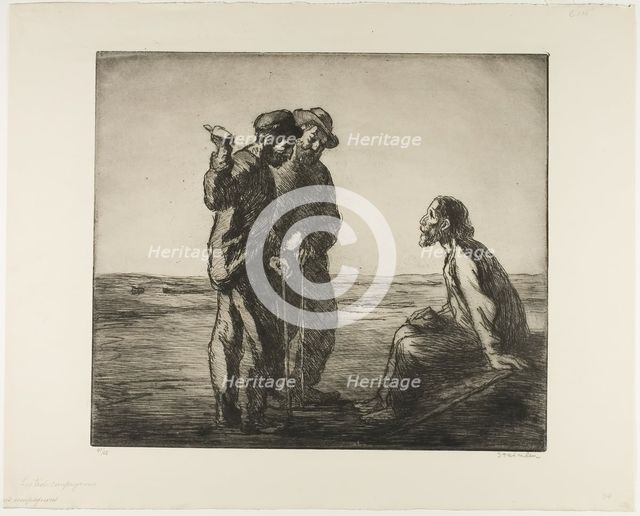 The Three Companions, 4719. Creator: Theophile Alexandre Steinlen.