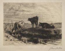 The Three Cows. Creator: Joseph Foxcroft Cole (American, 1837-1892)