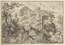 The Three Cottages on the Hill, 17th century. Creator: Allart van Everdingen