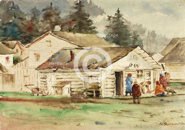 The Three Crows Market, Sitka, 1889. Creator: Theodore J. Richardson.
