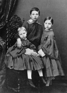 The three eldest children of Grand Duke Konstantin Nikolayevich of Russia, c1860-c1861