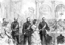 The Three Emperors at Berlin: arrival at the banquet in the White Hall of the Old Palace, 1872. Creator: Unknown