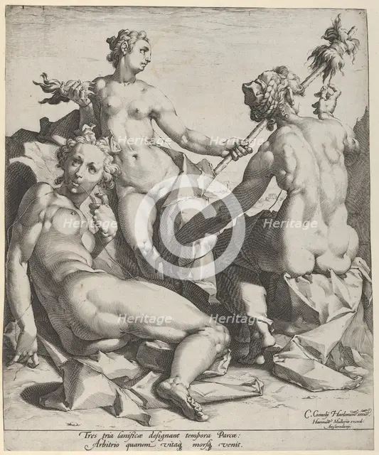 The Three Fates, ca. 1589. Creators: Cornelis Cornelisz van Haarlem, Jan Muller.