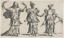 The Three Fates, Costume Designs, c. 1534. Creator: Pierre Milan (French)