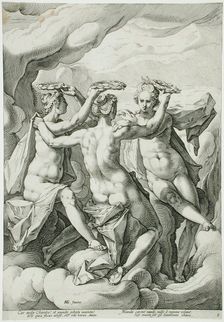 The Three Graces, 1588. Creator: Jacob Matham