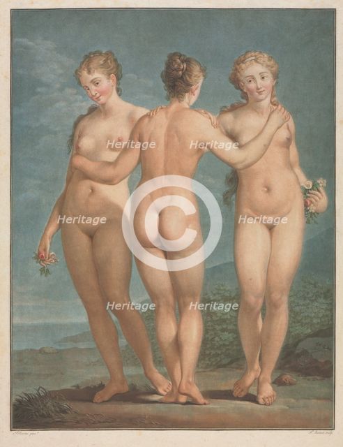 The Three Graces, 1786. Creator: Jean François Janinet (French, 1752-1814).