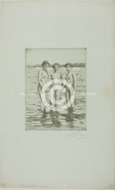 The Three Graces, 1910. Creator: Anders Leonard Zorn.