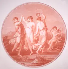 The Three Graces and Cupid c1775-c1792. Artist: Gavrila Ivanovitch Scorodomoff