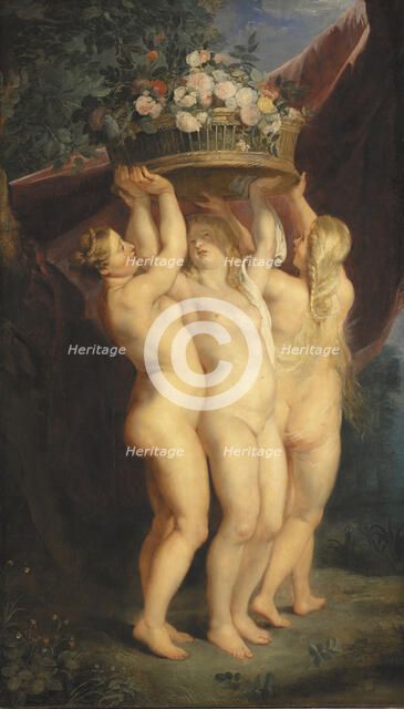 The Three Graces, c1620-1625. Creator: Workshop of Peter Paul Rubens.