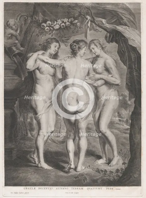 The Three Graces, ca. 1630-45. Creator: Pieter de Jode II.