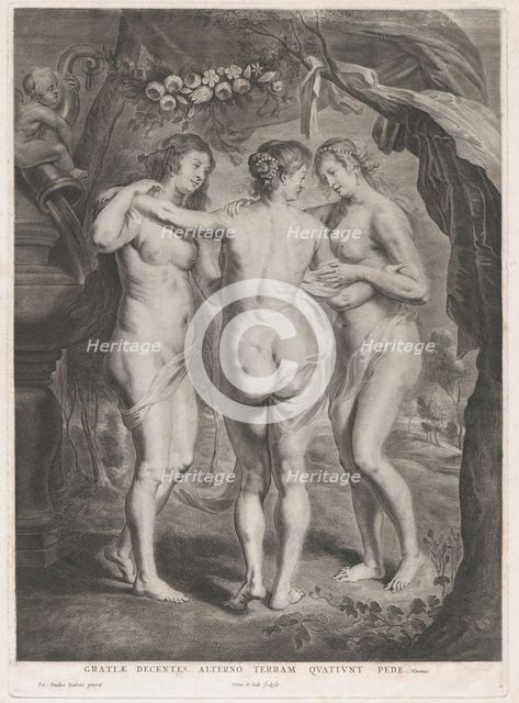 The Three Graces, ca. 1630-45. Creator: Pieter de Jode II.