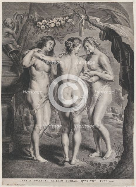 The Three Graces, ca. 1630-74. Creator: Pieter de Jode II.