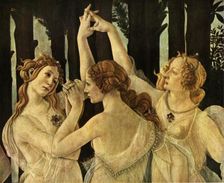 The Three Graces, detail from Primavera c1478, (1937). Creator: Sandro Botticelli