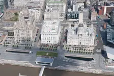 The Three Graces, Liverpool, 2015. Creator: Historic England
