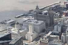 The Three Graces, Liverpool, 2015. Creator: Historic England