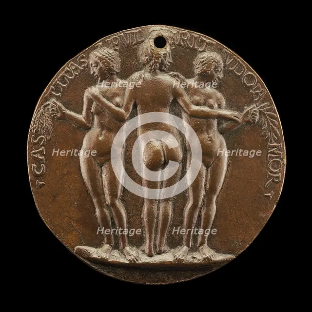 The Three Graces [reverse], c. 1486. Creator: Niccolo Fiorentino.
