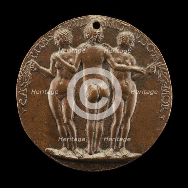 The Three Graces [reverse], c. 1486. Creator: Niccolo Fiorentino.