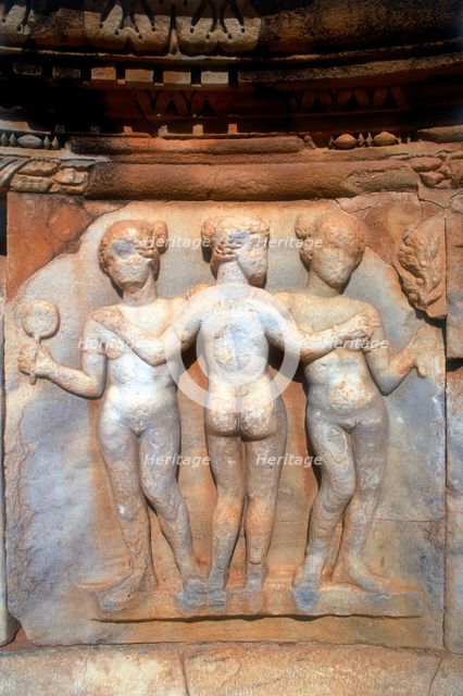 The Three Graces, Sabratha, Libya, c161-c192 AD.  Creator: Vivienne Sharp.