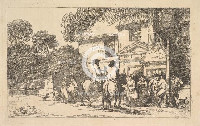 The Three Horseshoes, a Roadside Inn, December 18, 1787. Creator: Thomas Rowlandson.