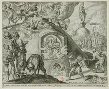 The Three Jews Cast into the Fiery Furnace, 1565. Creator: Philip Galle