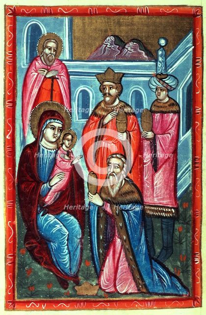 The three Kings bearing gifts to the infant Jesus, 1646.  Creator: Unknown.