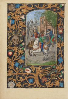 The Three Living and the Three Dead; Crohin-La Fontaine Hours, about 1480-1485 ?. Creator: Master of the Dresden Prayer Book