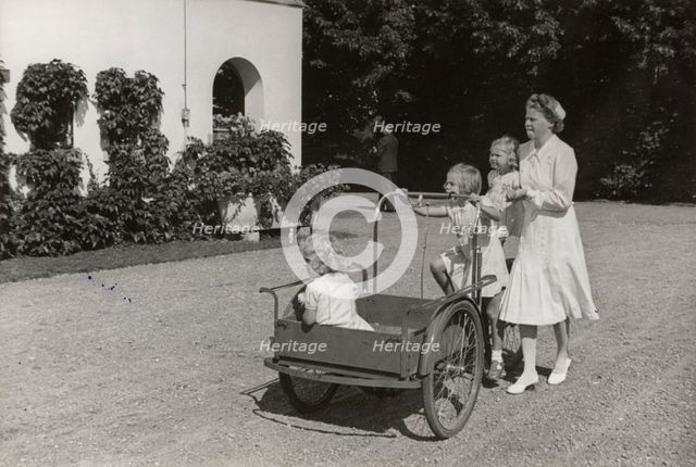 The three Princesses of Haga, Sweden, 1940s.  Creator: Karl Sandels.