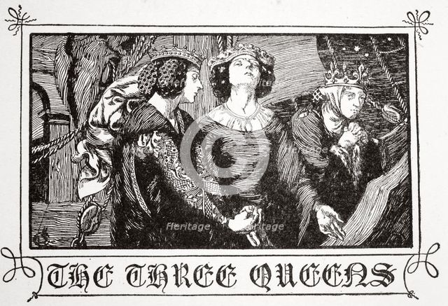 'The Three Queens', 1905.  Creator: Dora Curtis.