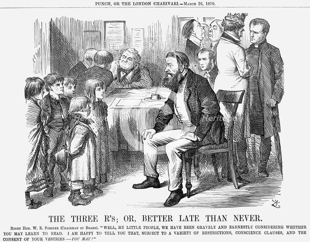 'The Three R's; Or, Better Late Than Never', 1870. Creator: Joseph Swain.
